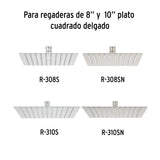 Brazo y Chapetón para Regadera, 50 cm, Cromo, Riviera