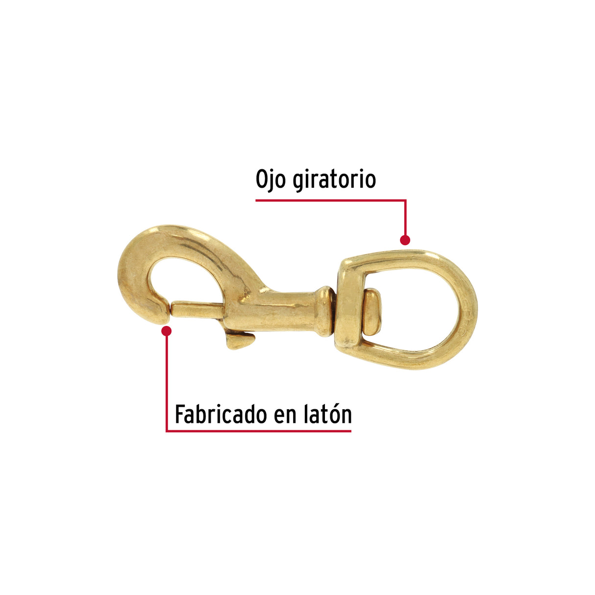 Bandola Destorcedora de Latón 5/8', Fiero