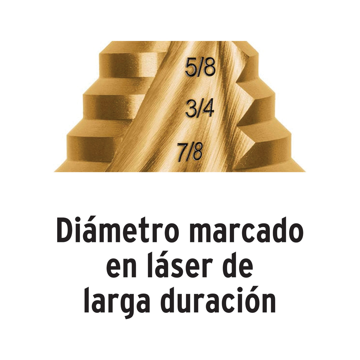 Broca Escalonada Titanio 12 Escalones 3/16' a 7/8', Expert