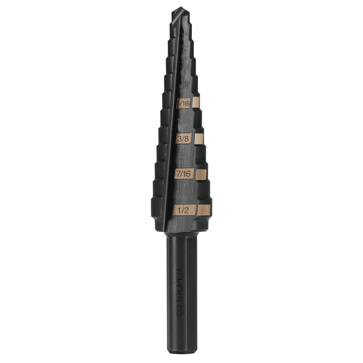 Broca Escalonada Óxido Negro 13 Escalones 1/8' a 1/2', Truper
