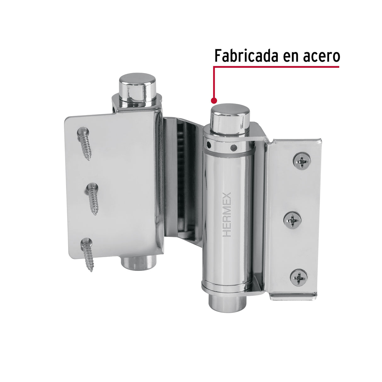 Bisagra de Doble Acción 3' Acero Cromado, Hermex