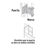 Bisagra de Doble Acción 3' Acero Negro, Hermex