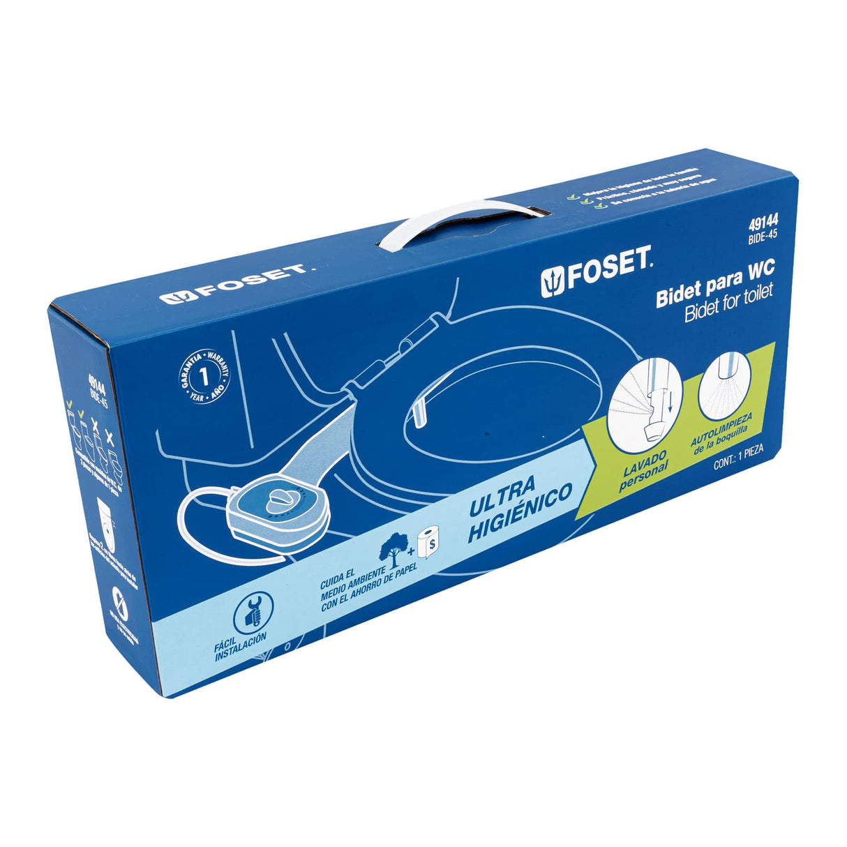 Bidet para Wc de 2 Piezas, Foset