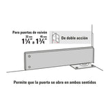 Bisagra de Piso Doble Acción, Acero Cromado, Hermex