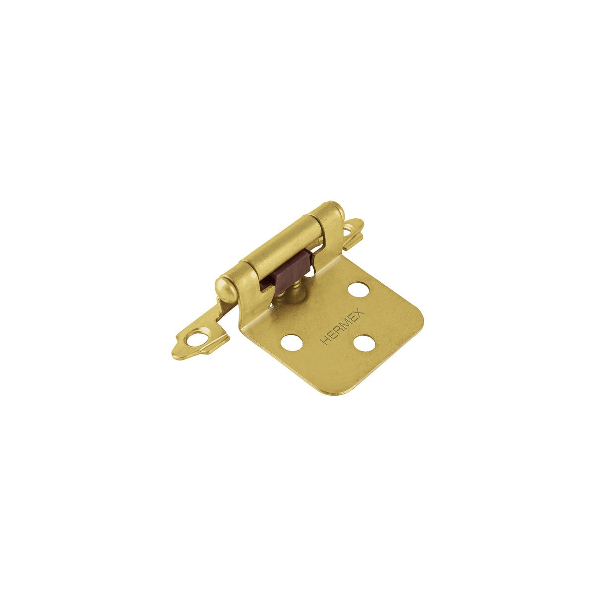 Bolsa con 2 bisagras parche de 7 cm, latonado, Hermex