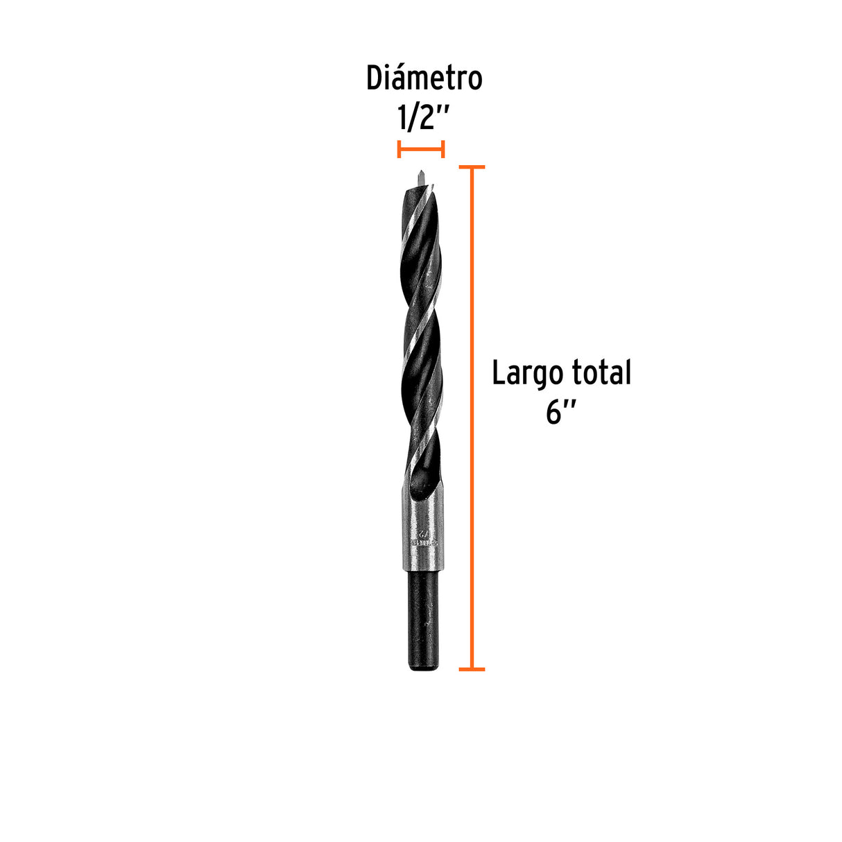 Broca con Punta Centradora para Madera 1/2', Truper