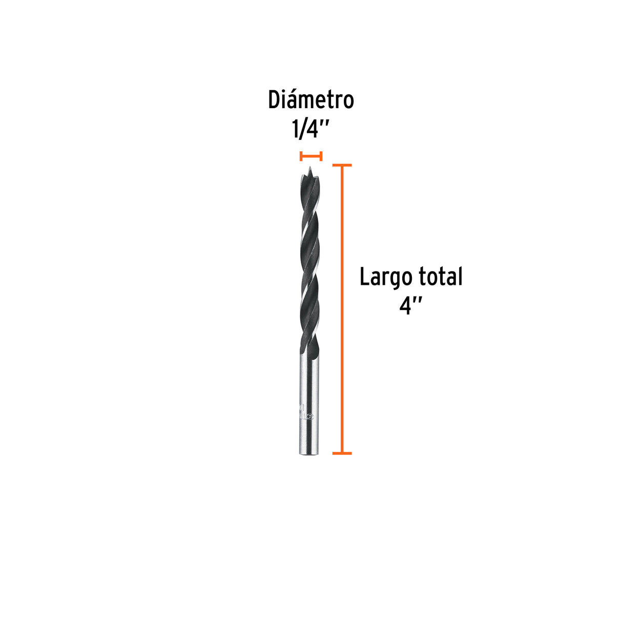Broca con Punta Centradora para Madera 1/4', Truper