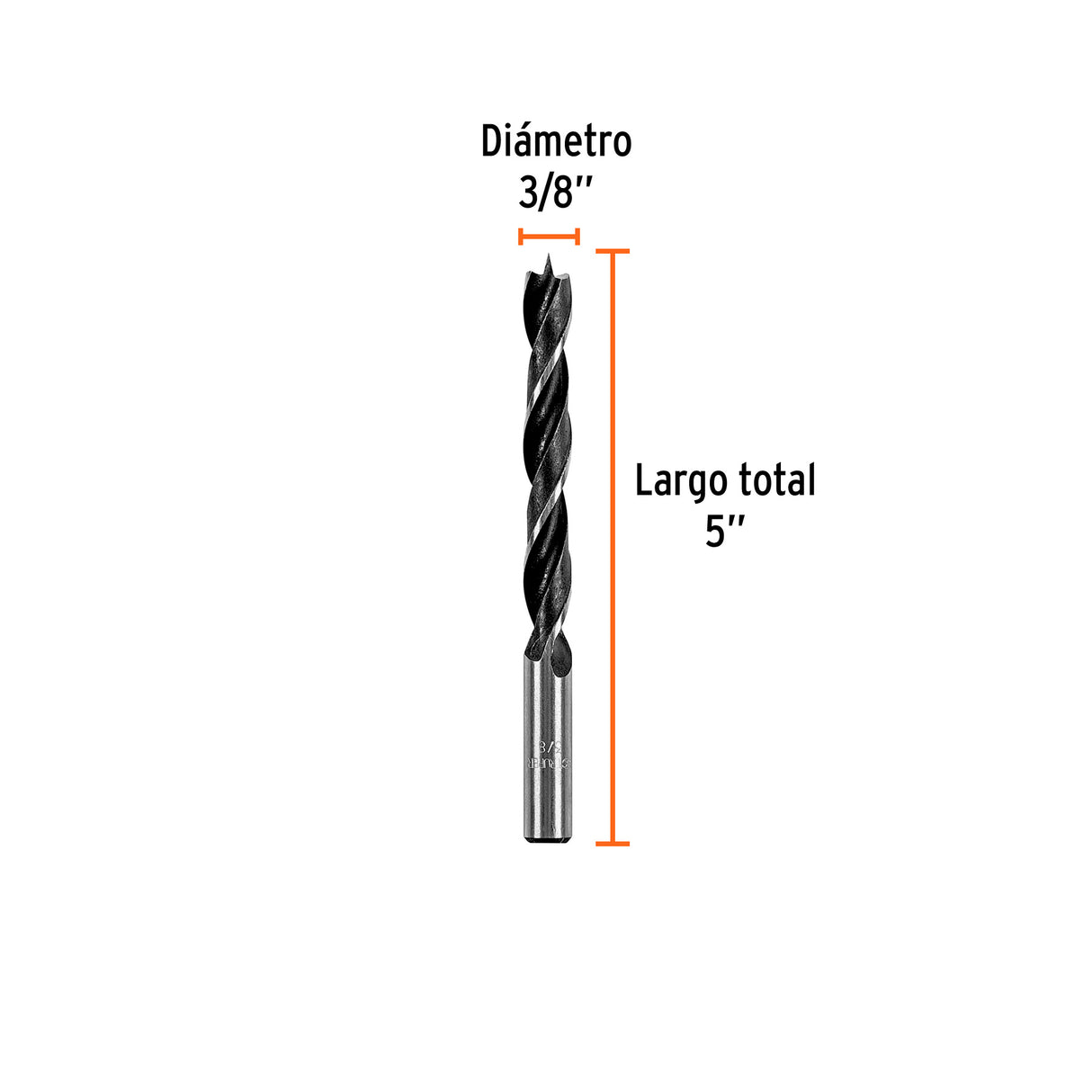 Broca con Punta Centradora para Madera 3/8', Truper