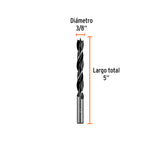 Broca con Punta Centradora para Madera 3/8', Truper