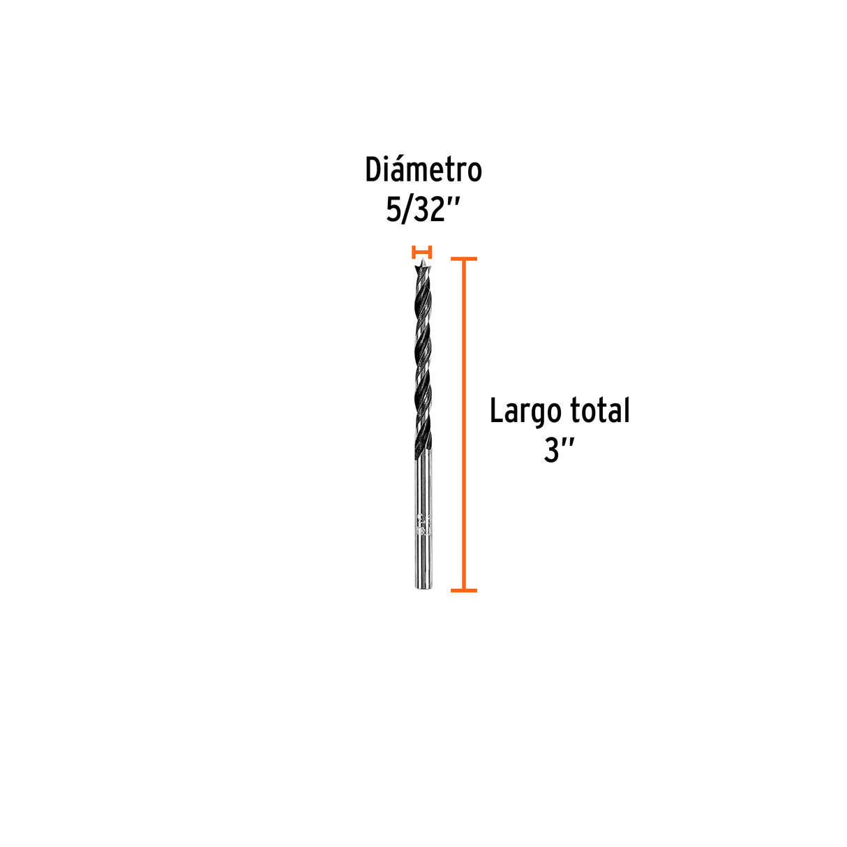 Broca con Punta Centradora para Madera 5/32', Truper