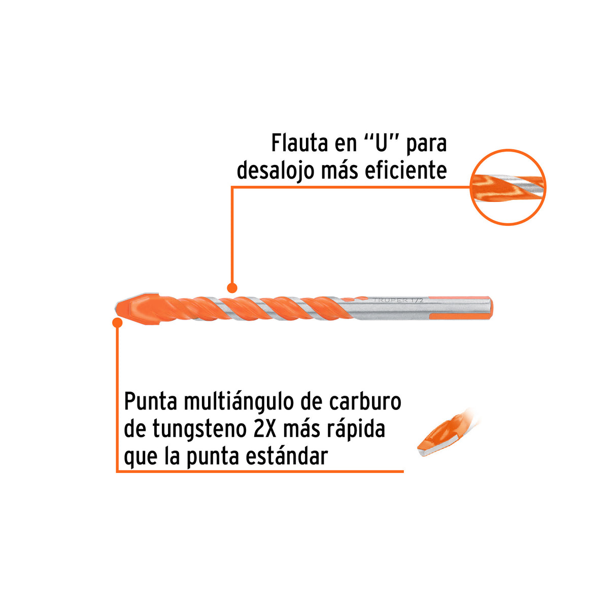 Broca Multimaterial 1/2 X 6', Truper