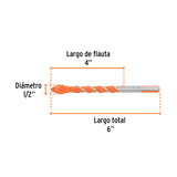 Broca Multimaterial 1/2 X 6', Truper