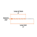Broca Multimaterial 3/16 X 6', Truper