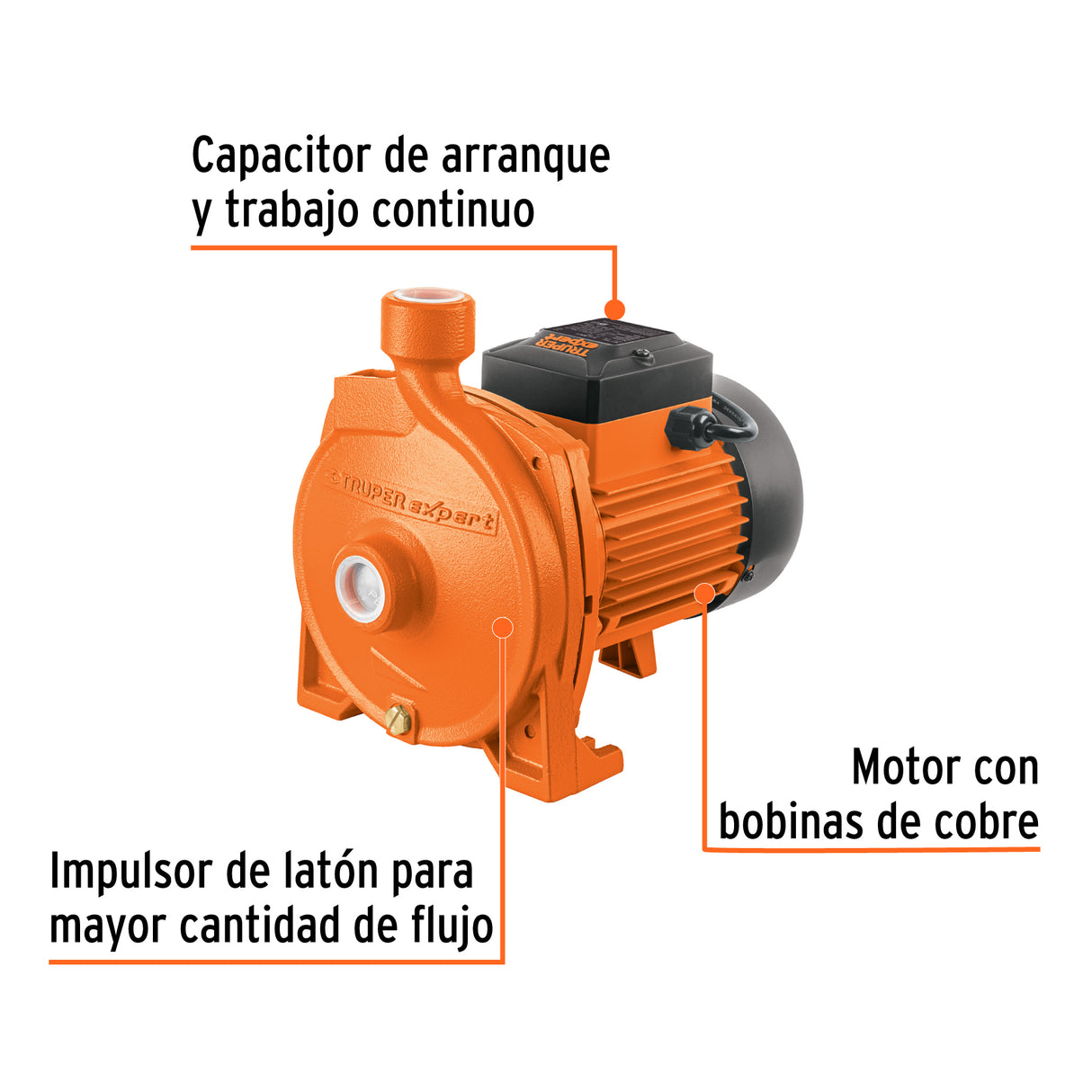 Bomba Centrífuga para Agua Modelo Europeo, 1 HP, Expert