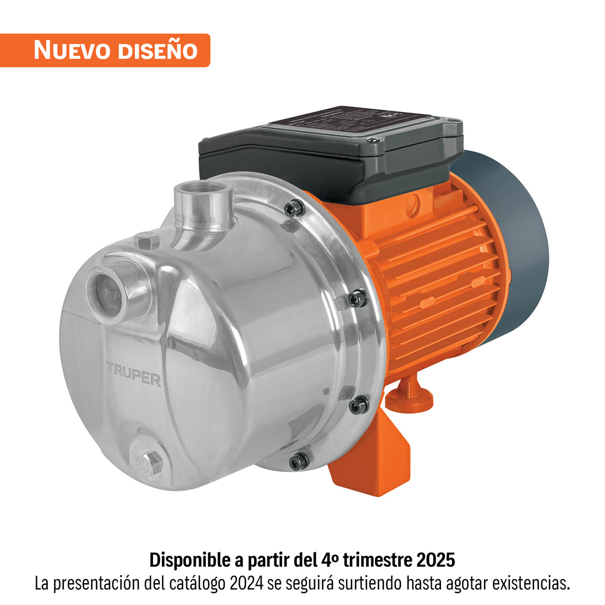 Bomba Tipo Jet, Cabezal de Acero Inoxidable, 1 HP, Truper