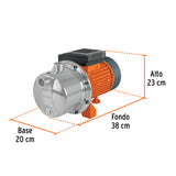 Bomba Tipo Jet, Cabezal de Acero Inoxidable, 1 HP, Truper