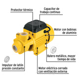 Bomba Periférica 1/2 HP, Altura Máx 20M, Uso Agrícola, Pretul