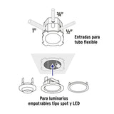 Bote Integral de 10 cm, Aro Interno de 8 cm, Volteck