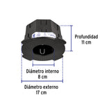 Bote Integral de 10 cm, Aro Interno de 8 cm, Volteck