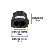 Bote Integral de 10 cm, Aro Interno de 11 cm, Volteck
