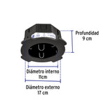 Bote Integral de 8 cm, Aro Interno de 11 cm, Volteck
