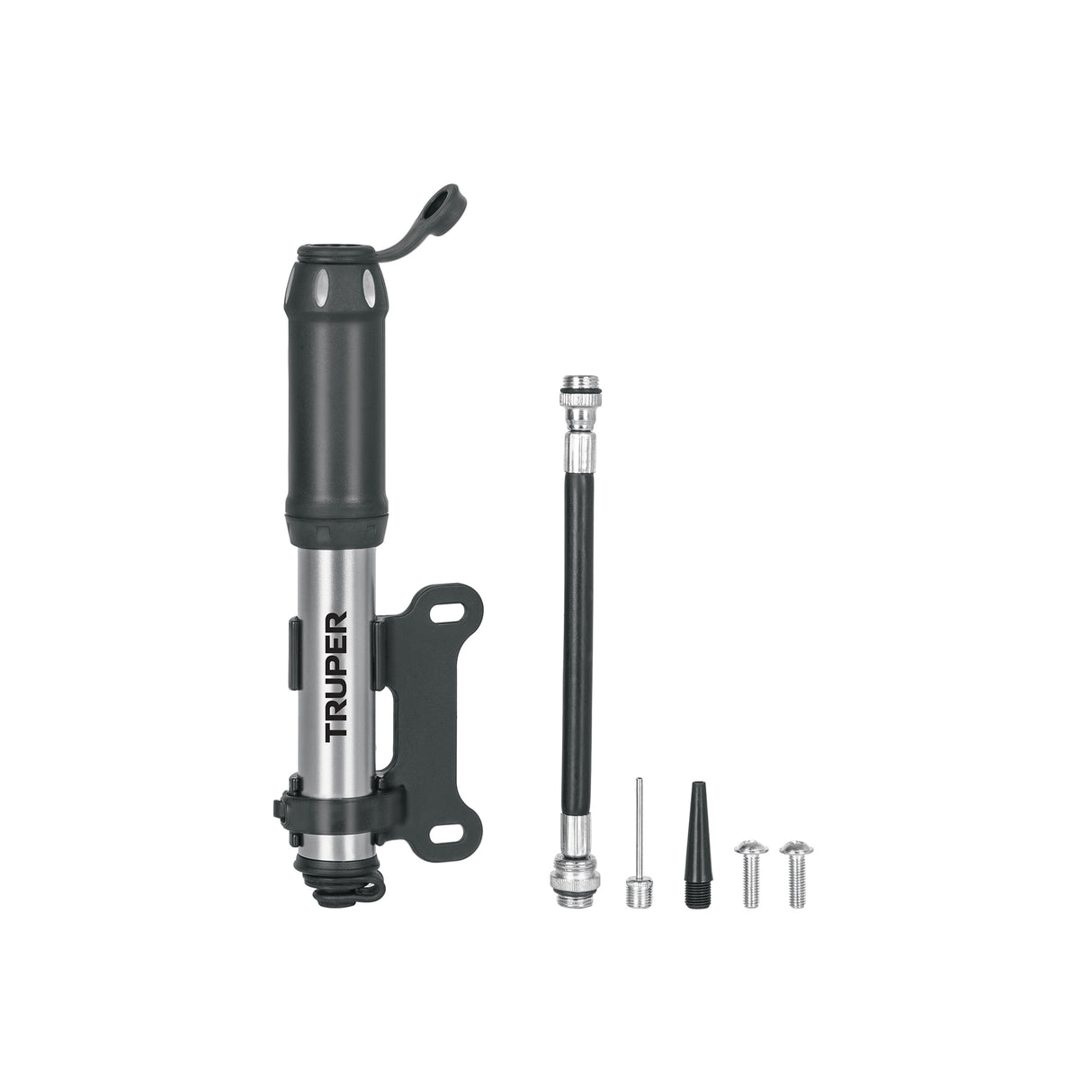 Mini Bomba Manual para Bicicleta, Abatible, 75 PSI, Truper
