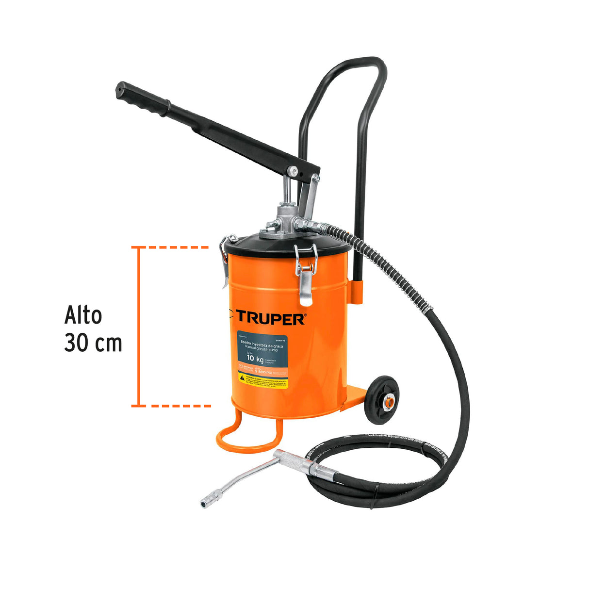 Bomba Inyectora de Grasa, 10 kg, Truper