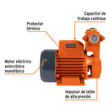 Bomba Periférica Autocebante 3/4 HP, Uso Agrícola, Truper