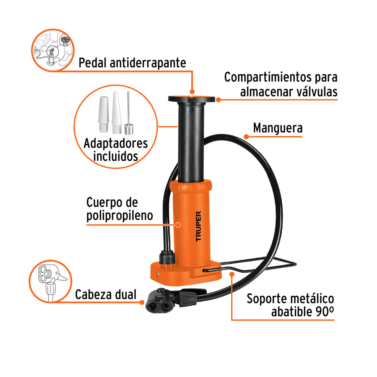 Bomba de Pedal 60 PSI, Truper