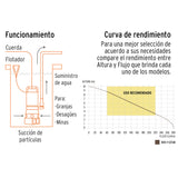 Bomba Sumergible Acero Inoxidable, Agua Sucia, 1-1/2 HP, Truper