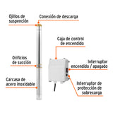 Bomba Sumergible Tipo Bala, 3 HP, Uso Agrícola, 220 V, Truper