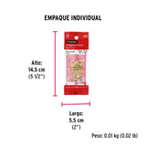 Bolsa con 2 Bisagras Rectangulares 1', Acero Latonado