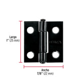 Bisagra Rectangular 1' Negra, Hermex