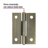 Bisagra Rectangular 2' Latón Antiguo, Hermex