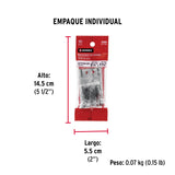 Bolsa con 2 Bisagras Rectangulares 2-1/2', Acero Pulido