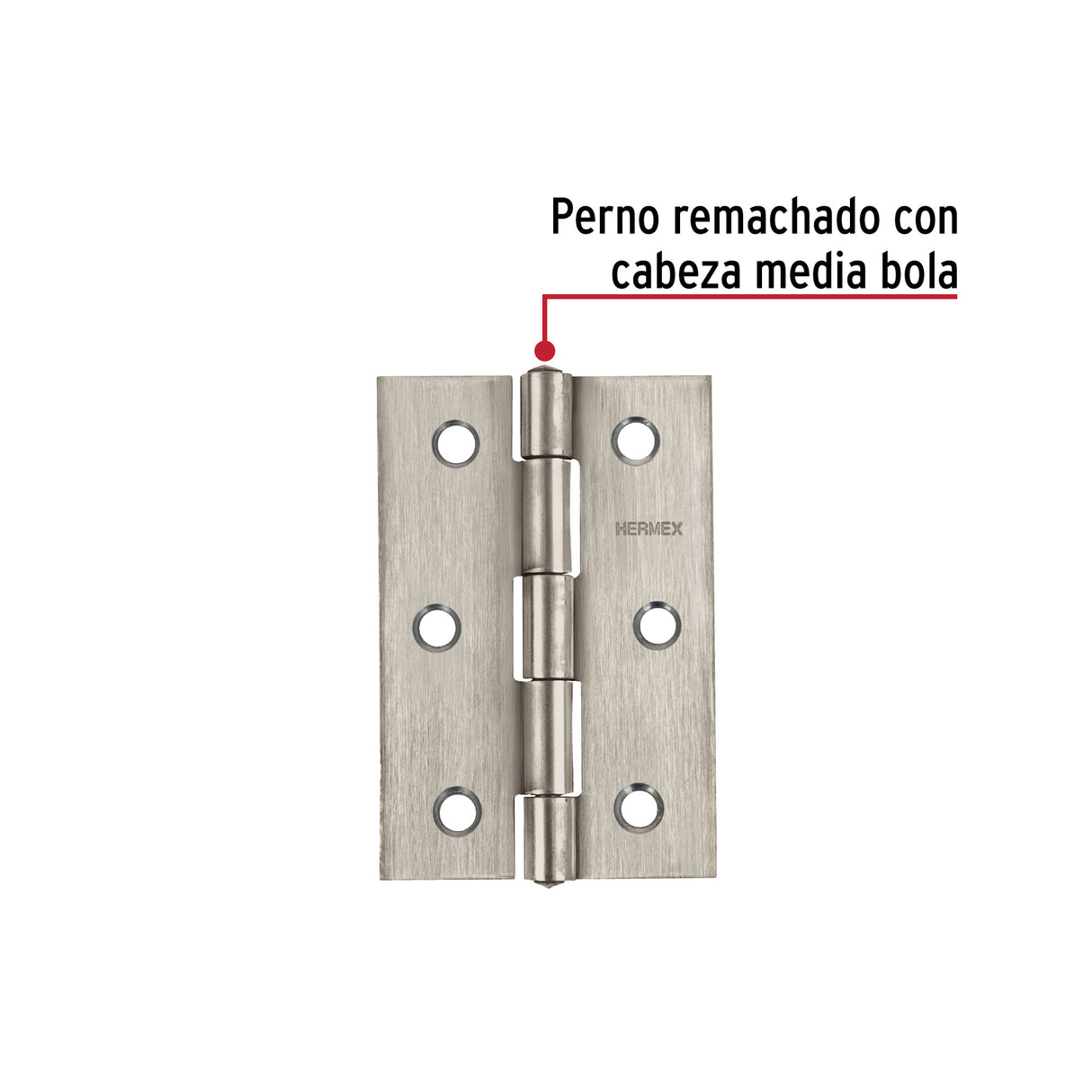 Bisagra Rectangular 2-1/2' Acero Inoxidable, Hermex