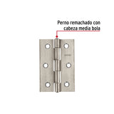 Bisagra Rectangular 2-1/2' Acero Inoxidable, Hermex