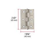 Bisagra Rectangular 2-1/2' Acero Inoxidable, Hermex
