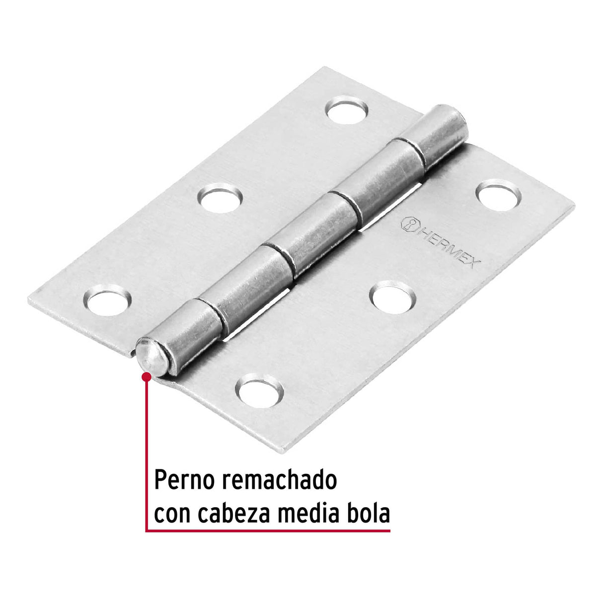 Bisagra Rectangular 3' Acero Pulido, Hermex