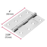 Bisagra Rectangular 4' Acero Pulido, Hermex