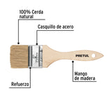 Brocha Uso General de 2' con Mango de Madera, Pretul
