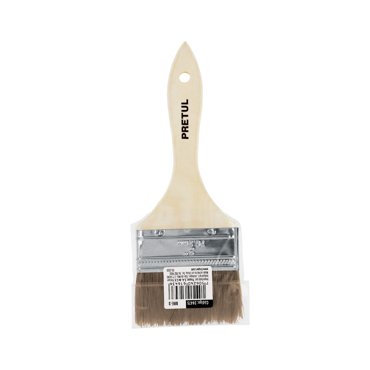 Brocha Uso General de 3' con Mango de Madera, Pretul