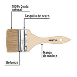 Brocha Uso General de 3' con Mango de Madera, Pretul