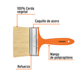 Brocha para Encalar E Impermeabilizar de 5', Mango Plástico