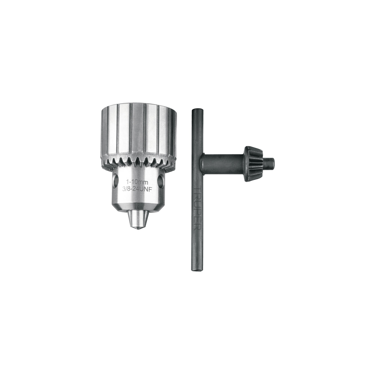 Broquero 3/8' con llave, cuerpo estriado, Truper Expert