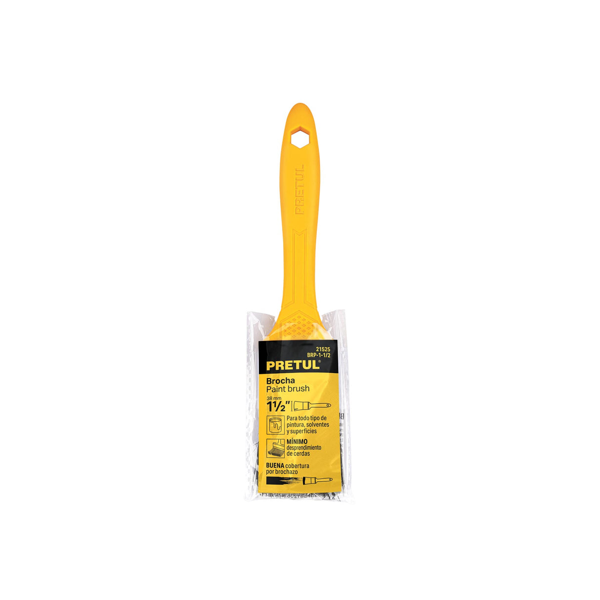 Brocha Uso General de 1-1/2' con Mango de Plástico, Pretul