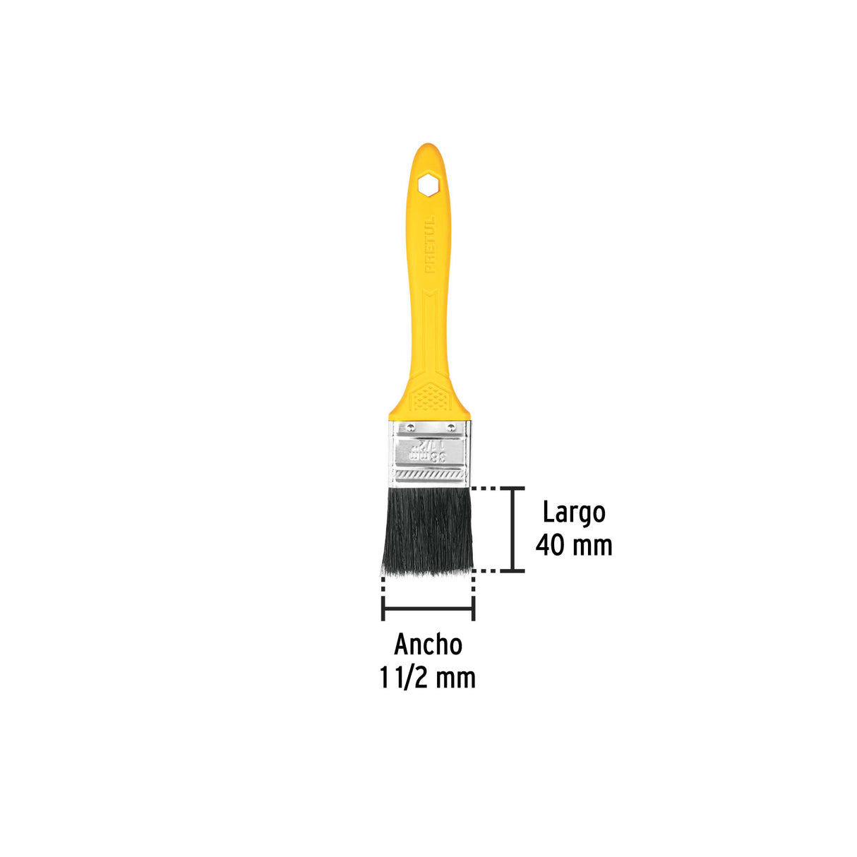 Brocha Uso General de 1-1/2' con Mango de Plástico, Pretul