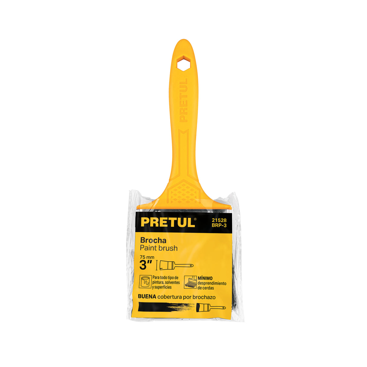 Brocha Uso General de 3' con Mango de Plástico, Pretul