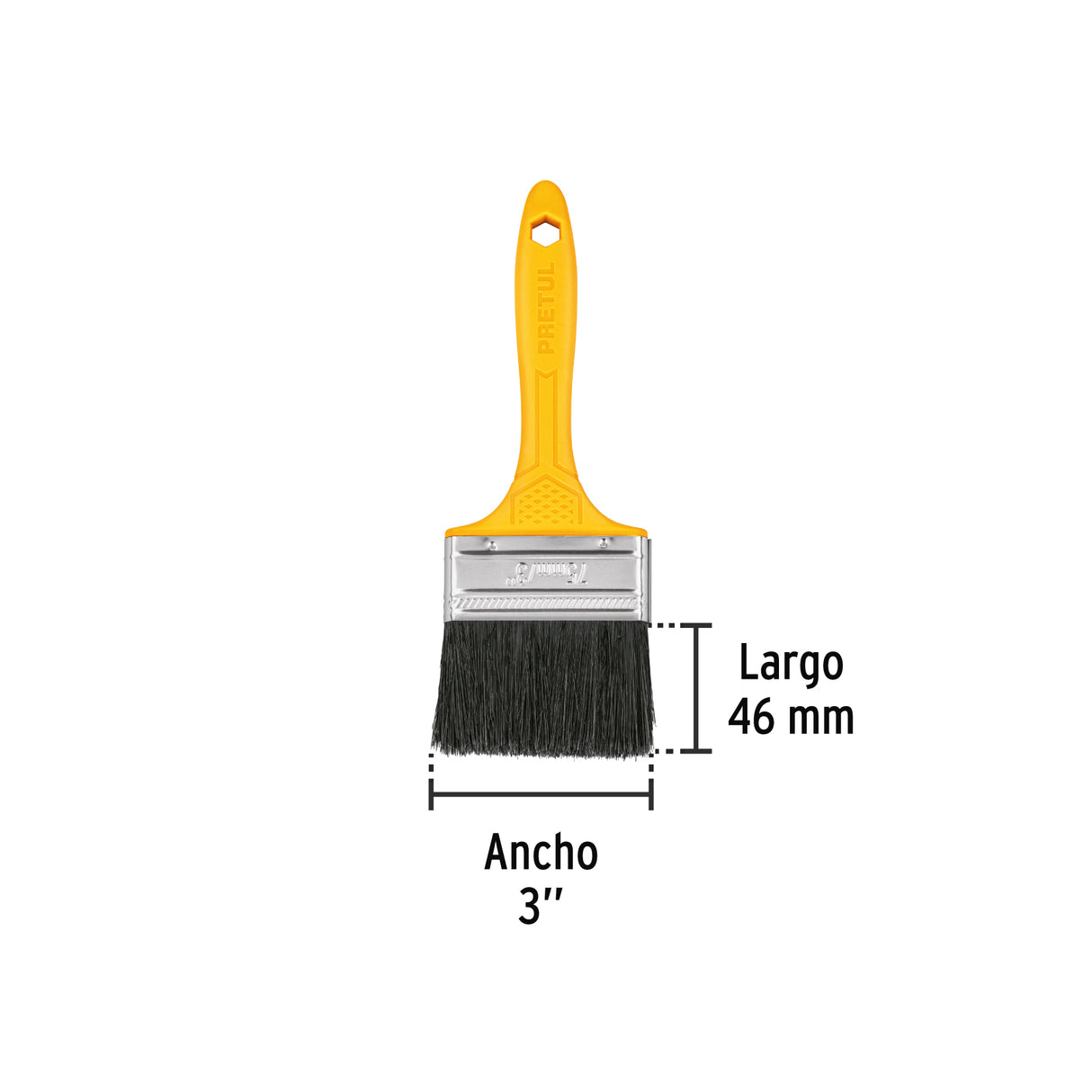 Brocha Uso General de 3' con Mango de Plástico, Pretul