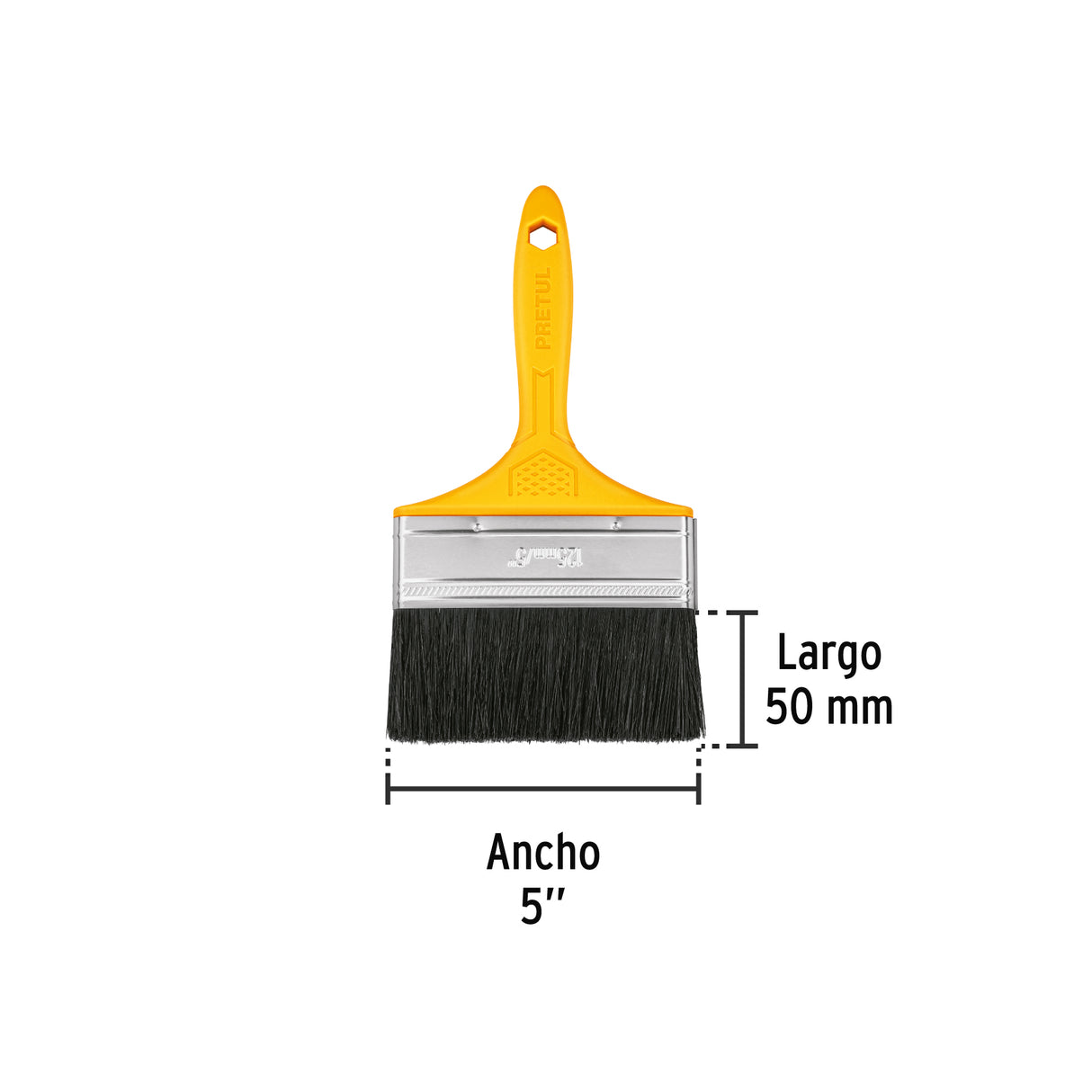 Brocha Uso General de 5' con Mango de Plástico, Pretul